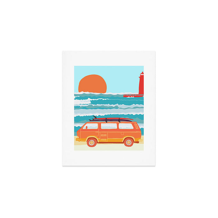 Great Lakes Surf Sunset Art Print Gallery Image 1