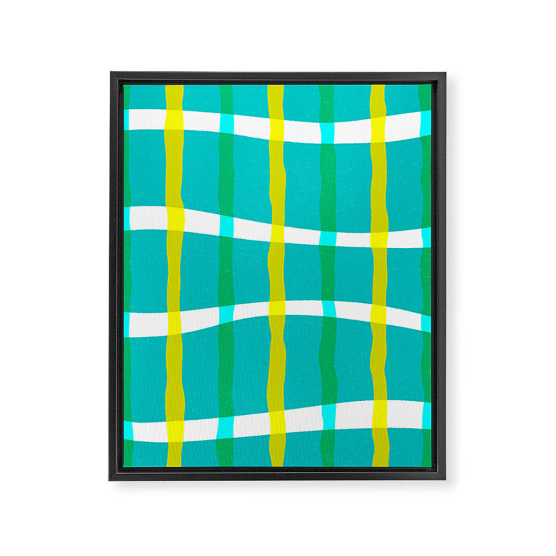 Groovy Plaid Framed Canvas Print Gallery Image 8