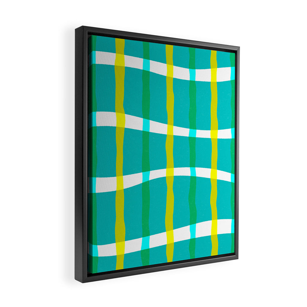 Groovy Plaid Framed Canvas Print Gallery Image 2