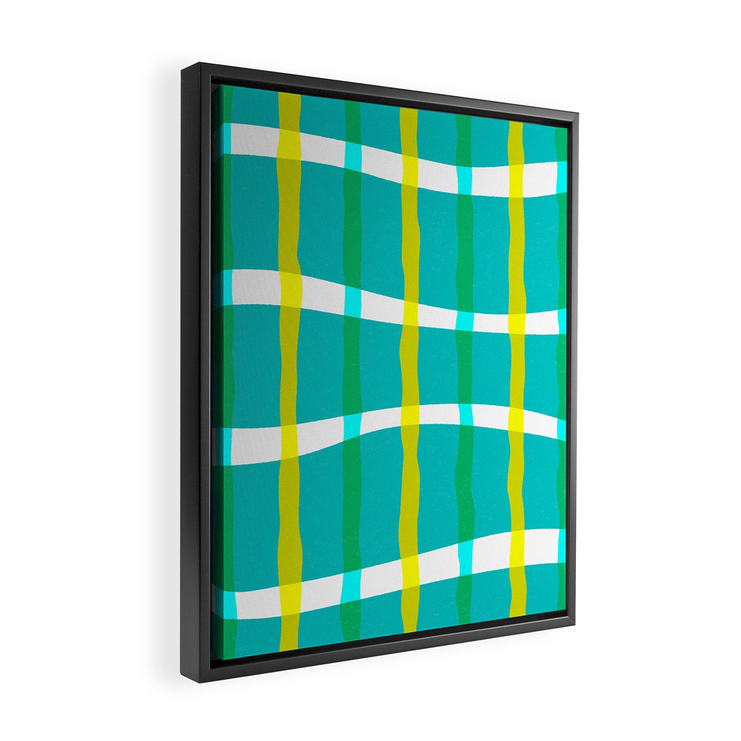 Groovy Plaid Framed Canvas Print Gallery Image 2