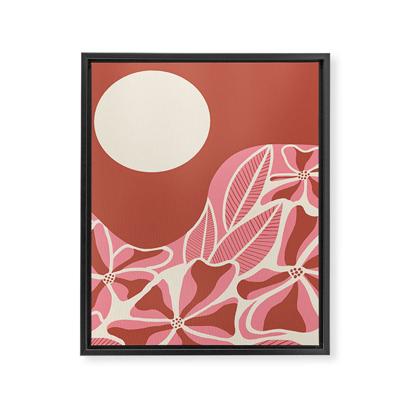 Hawaiian Sunset, Coral Framed Canvas Print Gallery Image 8