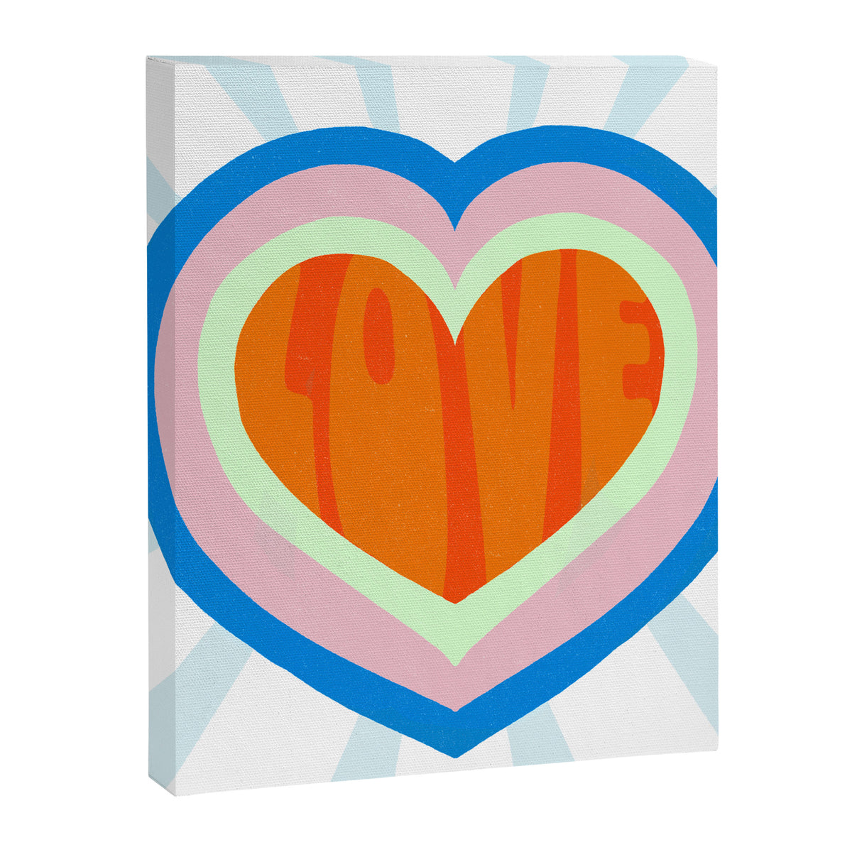 heart of love, orange Canvas Print Gallery Image 8
