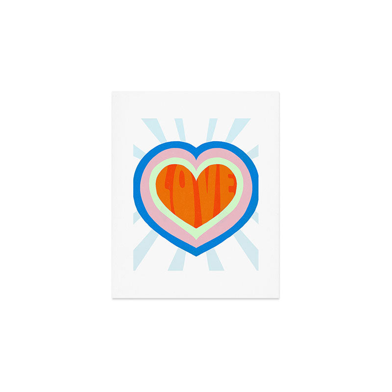 heart of love, orange Art Print Gallery Image 1
