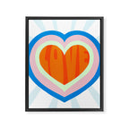 heart of love, orange Framed Canvas Print Gallery Image 8
