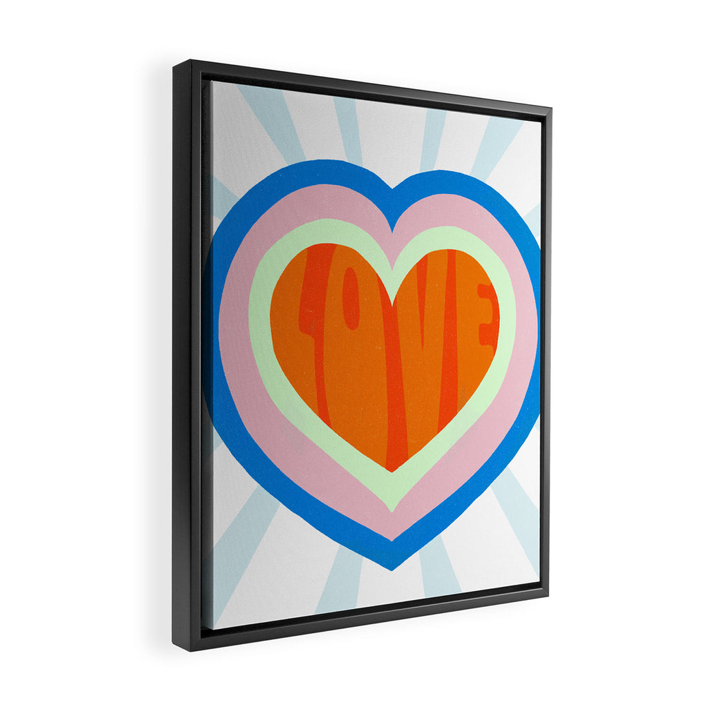 heart of love, orange Framed Canvas Print Gallery Image 2