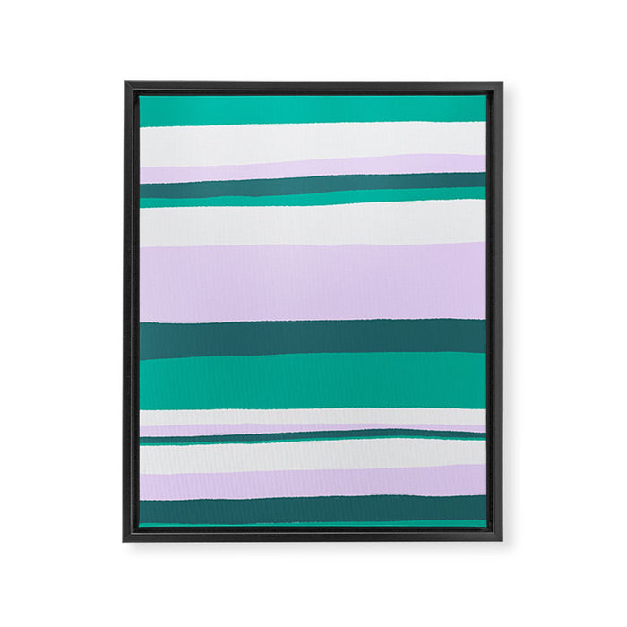Hermosa, sunset stripes Framed Canvas Print Gallery Image 1