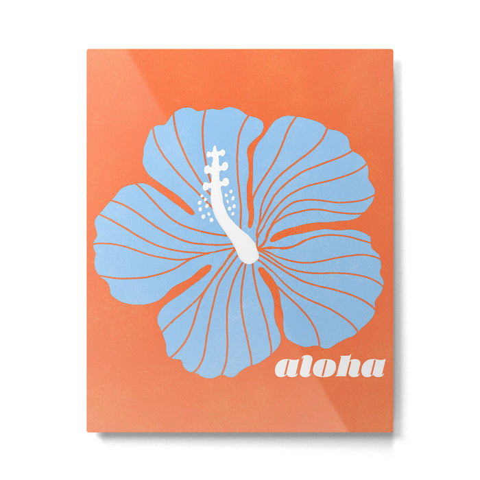 hibiscus aloha Metal Print Gallery Image 1