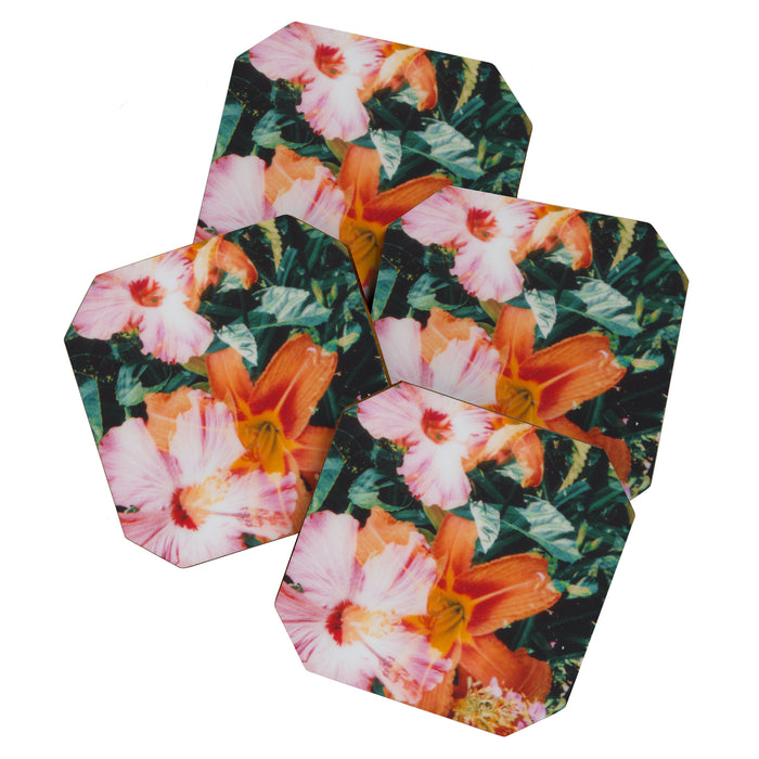 hibiscus lilly | double exposure Coaster Gallery Image 1