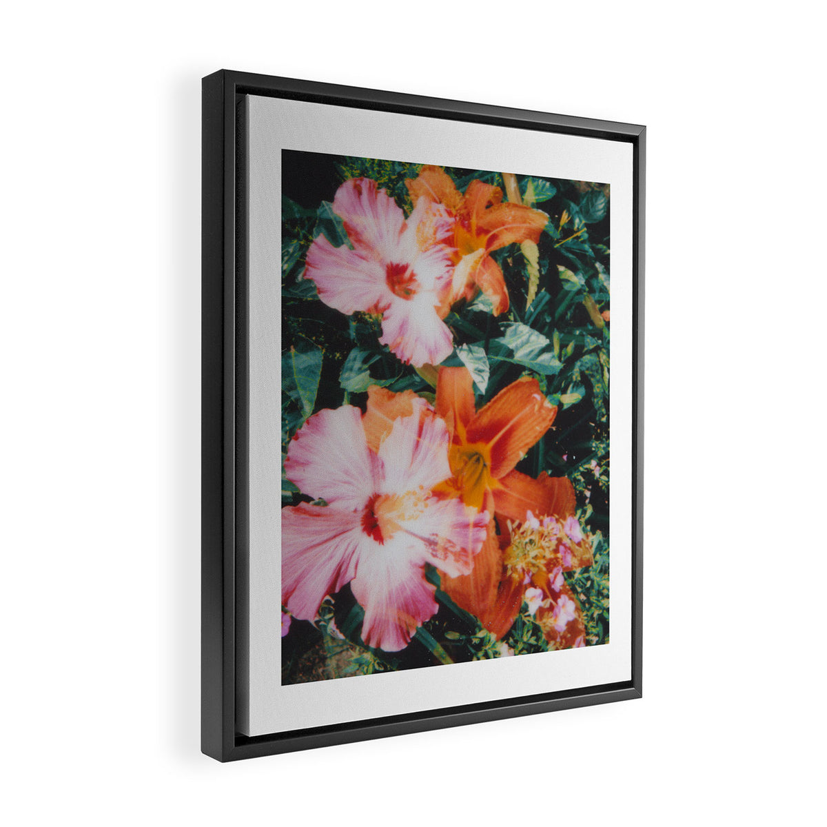 hibiscus lilly | double exposure Framed Canvas Print Gallery Image 2