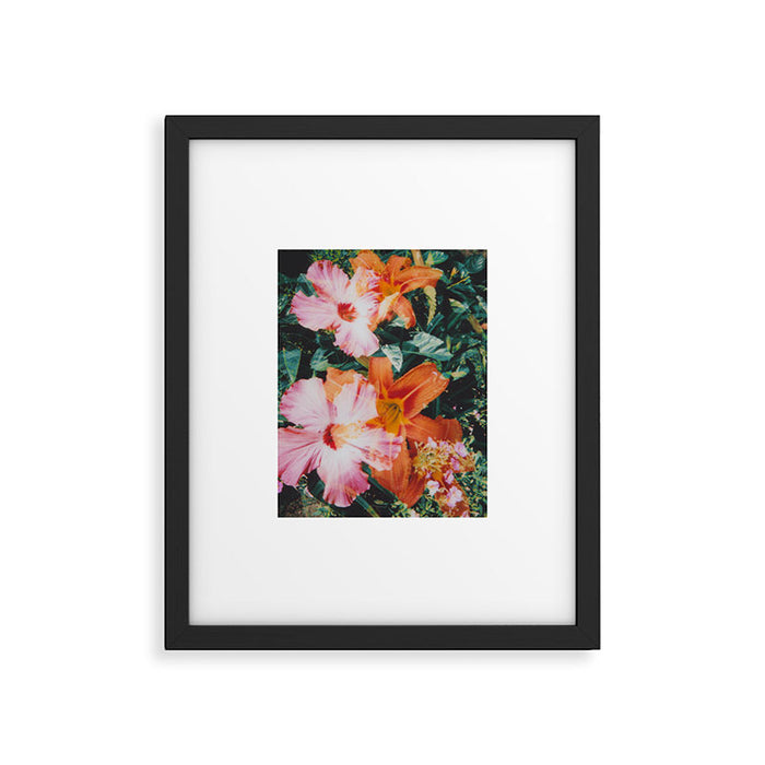 hibiscus lilly | double exposure Framed Art Print Gallery Image 1