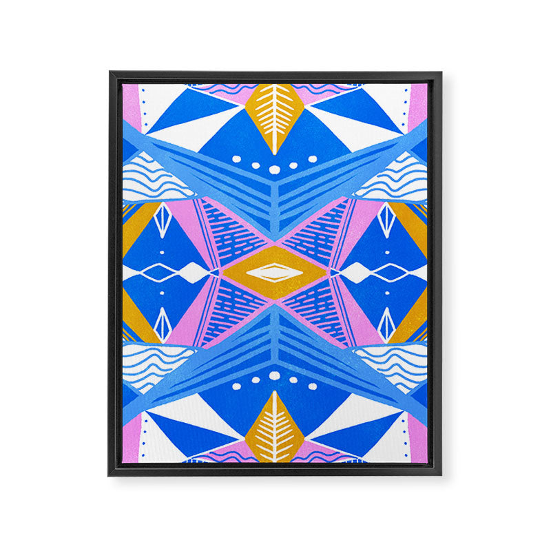 imogene, blue Framed Canvas Print Gallery Image 8