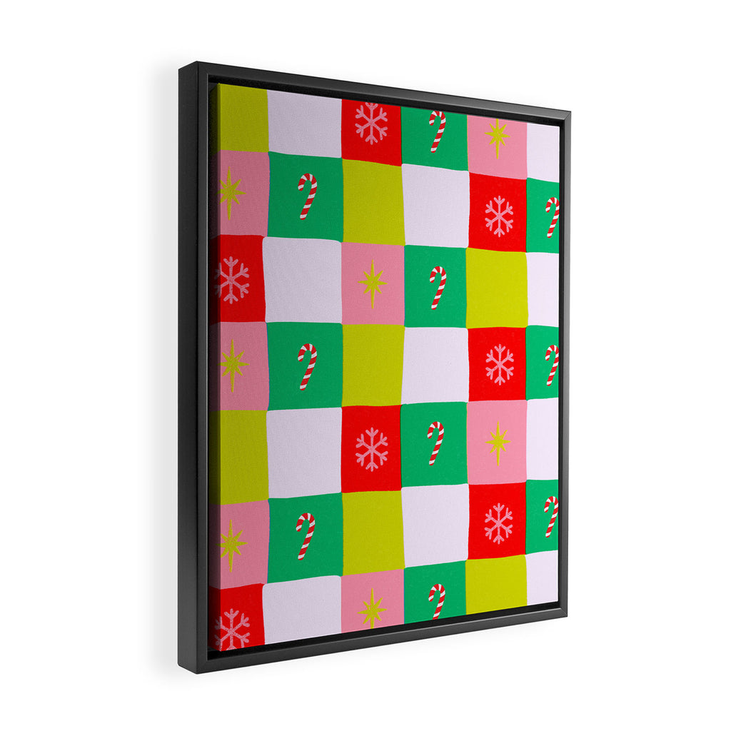 Jolly Checkerboard Framed Canvas Print Gallery Image 2