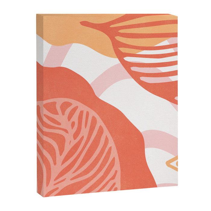 just peachy, leaf abstraction Canvas Print Gallery Image 1
