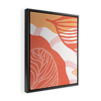 just peachy, leaf abstraction Framed Canvas Print Gallery Image 2