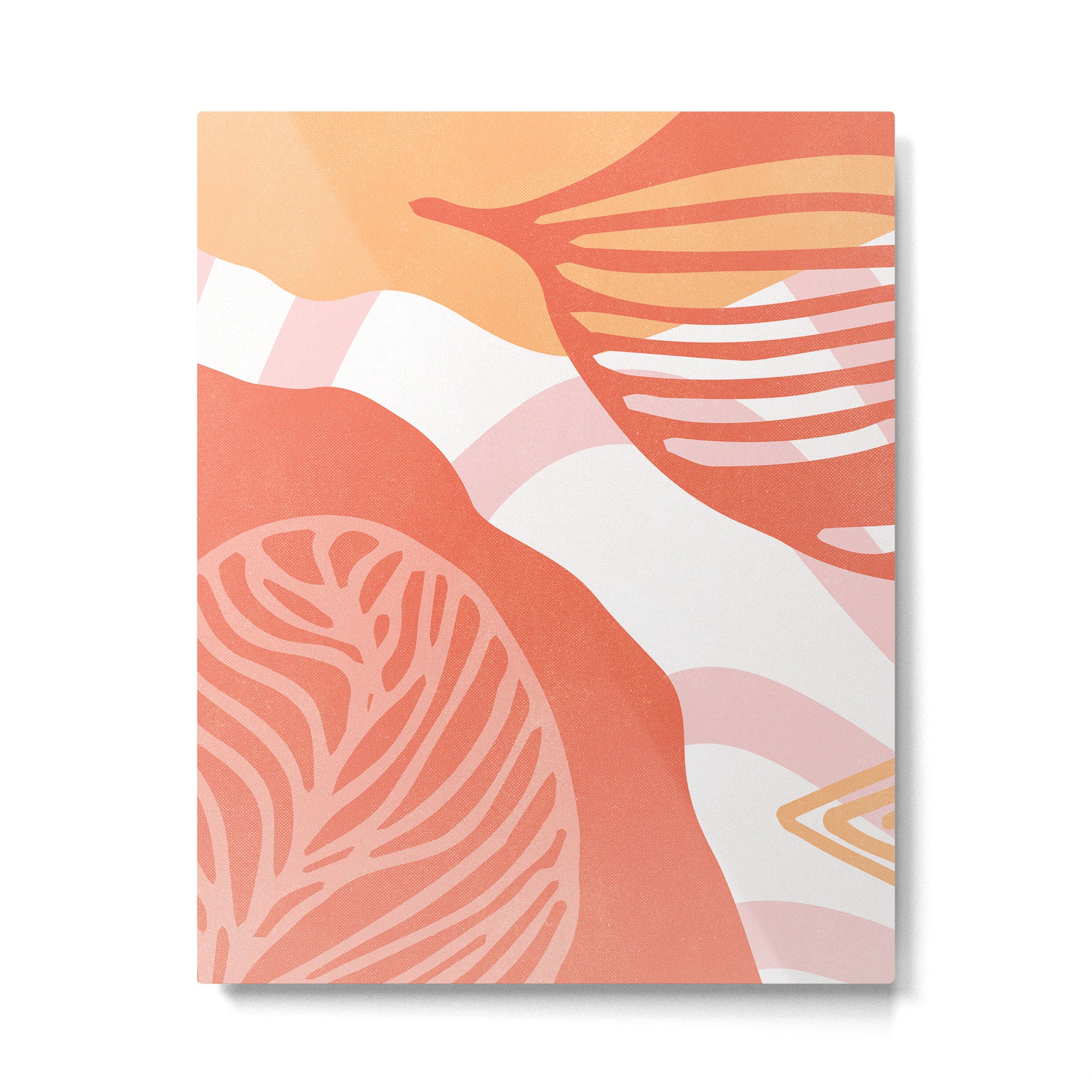 just peachy, leaf abstraction Metal Print Gallery Image 6