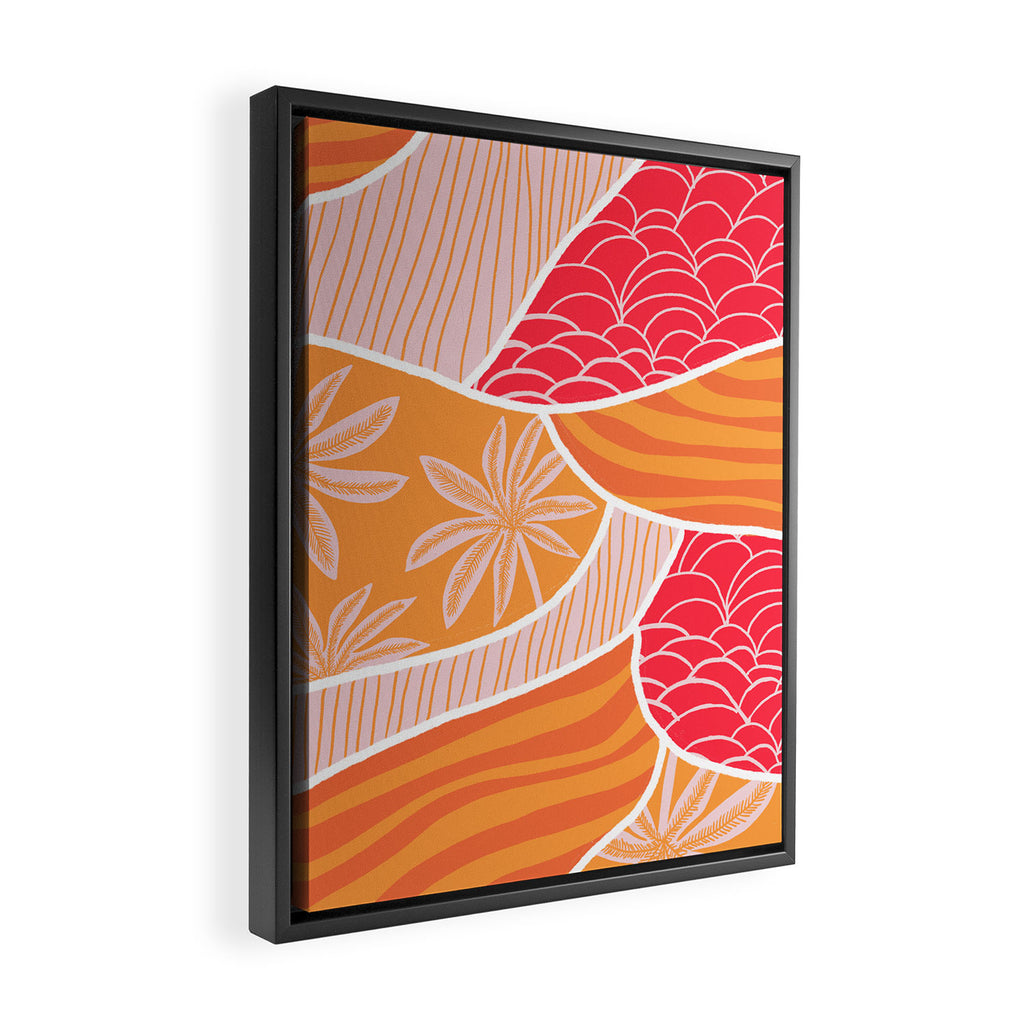 kauai, orange Framed Canvas Print Gallery Image 2