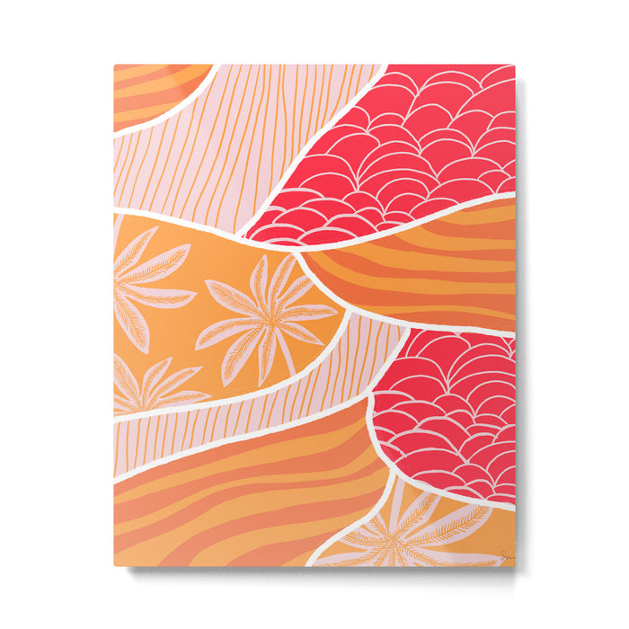 kauai, orange Metal Print Gallery Image 1