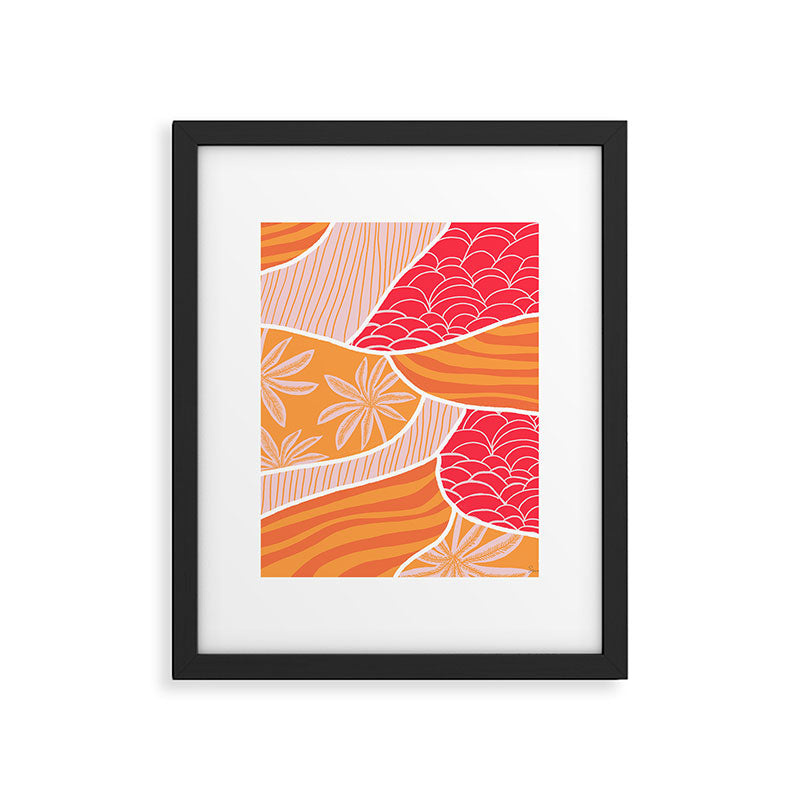 kauai, orange Framed Art Print Gallery Image 6