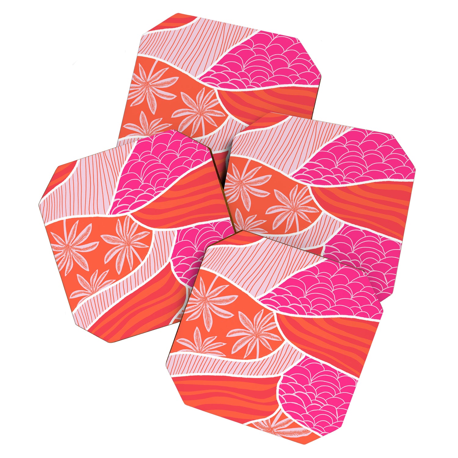 kauai, pink Coaster Gallery Image 1