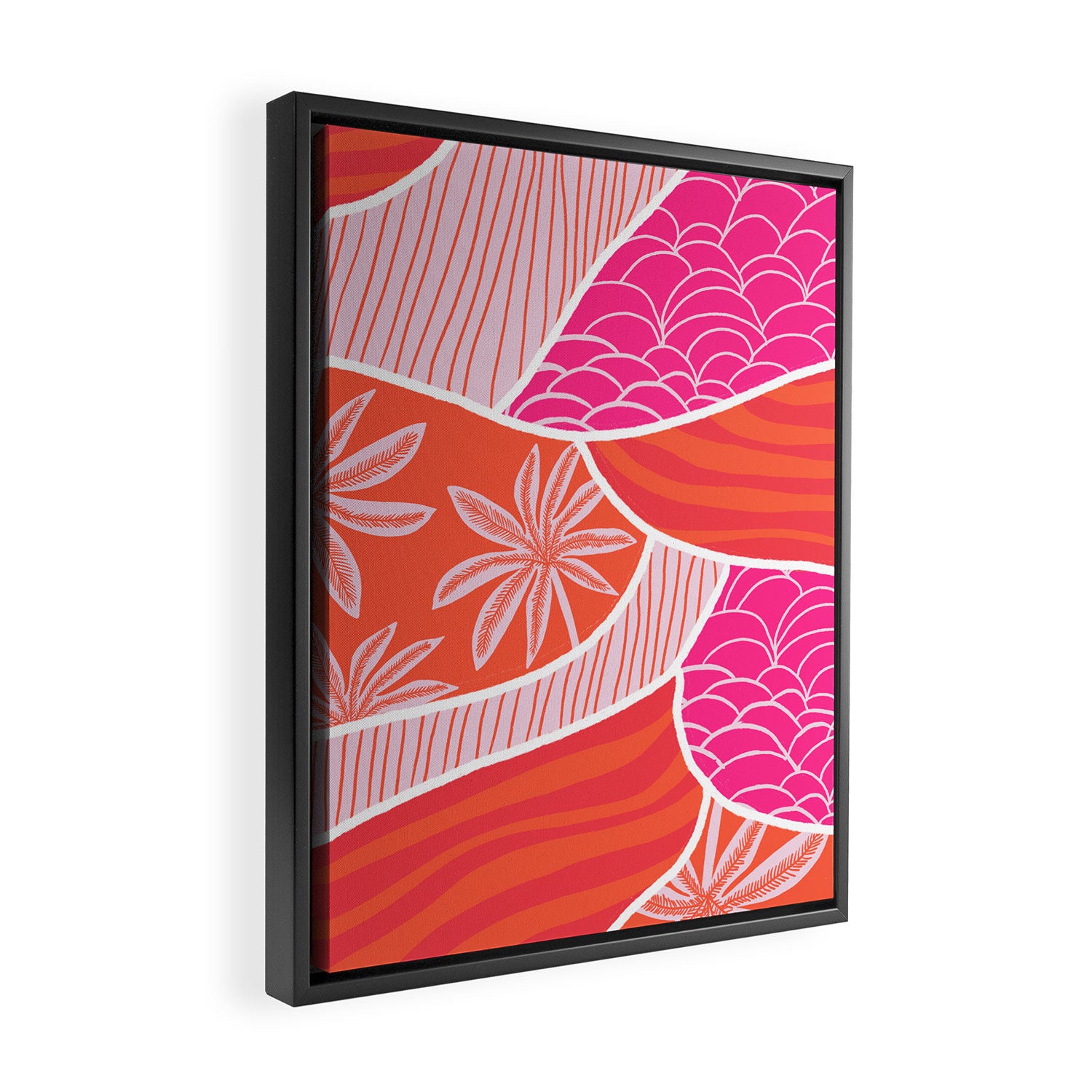 kauai, pink Framed Canvas Print Gallery Image 2