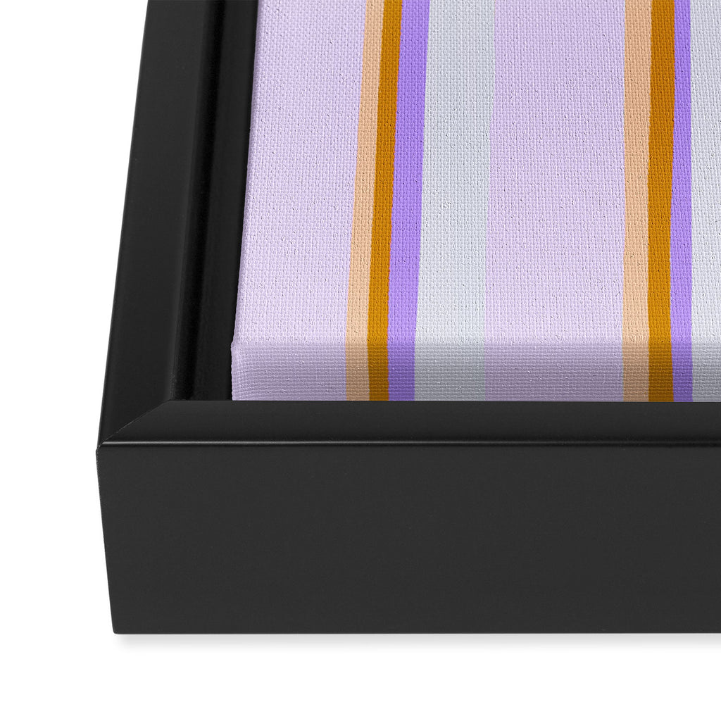 Lavender Pinstripes Framed Canvas Print Gallery Image 3