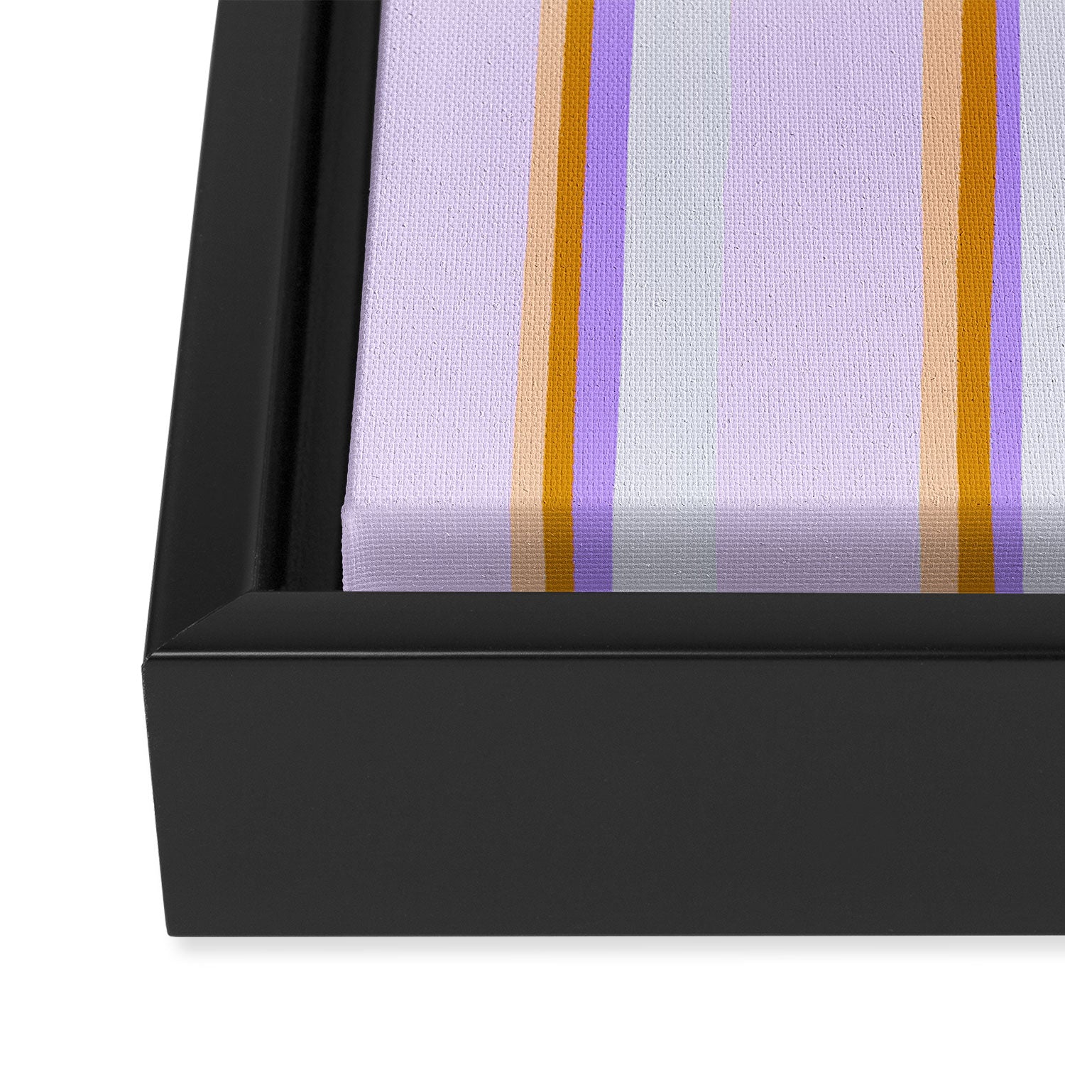 Lavender Pinstripes Framed Canvas Print Gallery Image 3