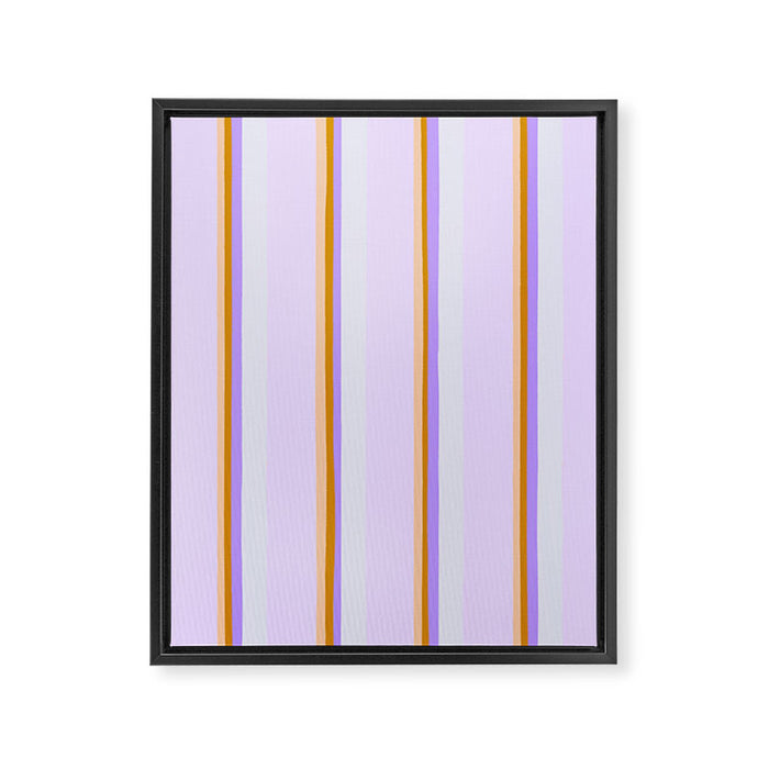 Lavender Pinstripes Framed Canvas Print Gallery Image 1