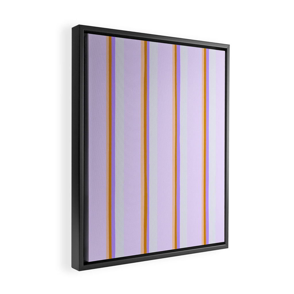 Lavender Pinstripes Framed Canvas Print Gallery Image 2