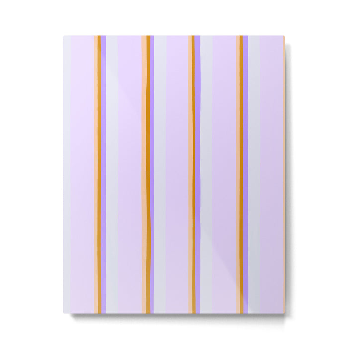 Lavender Pinstripes Metal Print Gallery Image 1