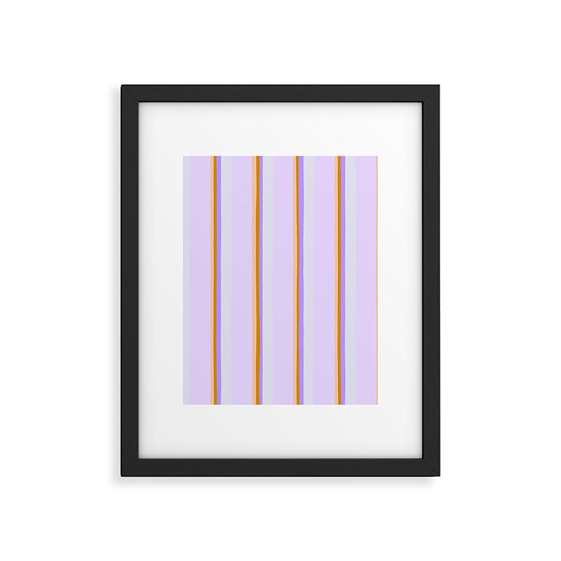 Lavender Pinstripes Framed Art Print Gallery Image 6