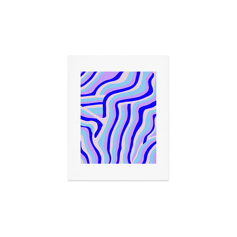 lavender zebra stripes Art Print Gallery Image 1