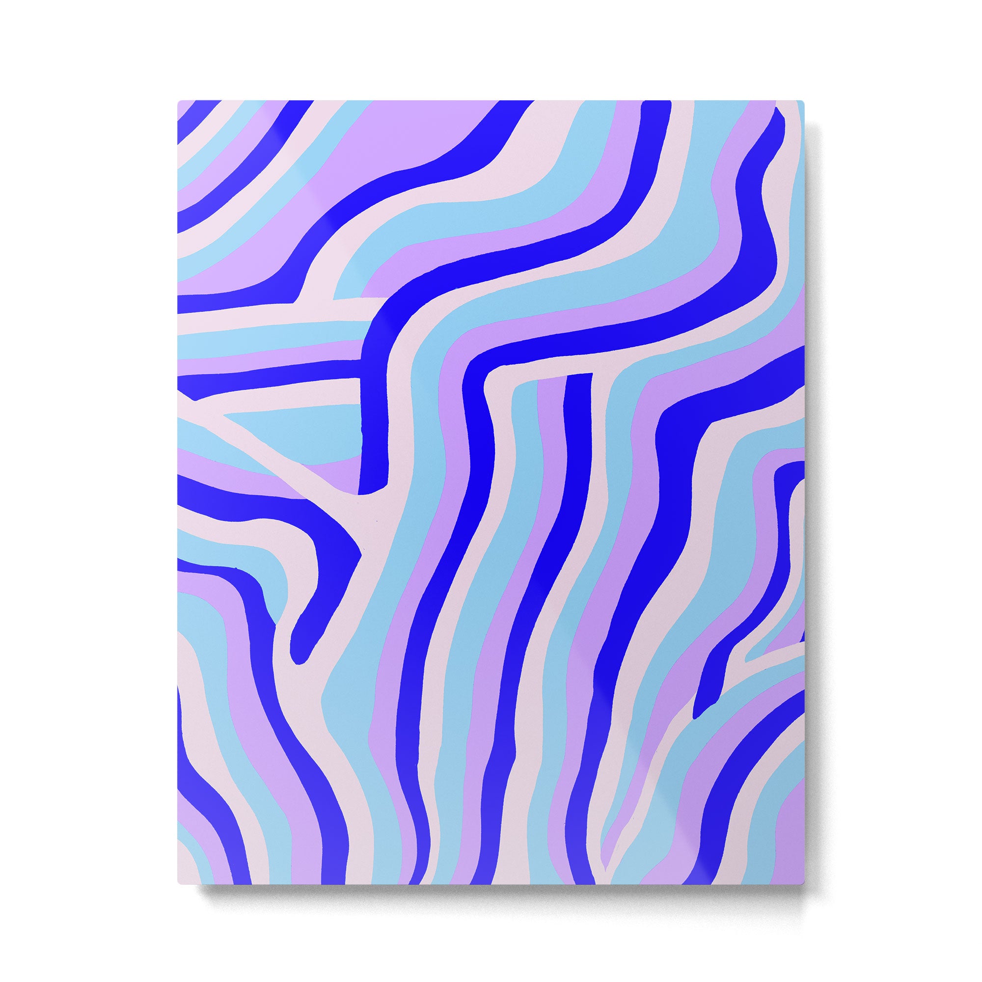 lavender zebra stripes Metal Print Gallery Image 6