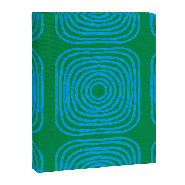 LISBOA, bright green & blue Canvas Print Gallery Image 1