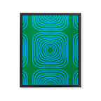 LISBOA, bright green & blue Framed Canvas Print Gallery Image 8