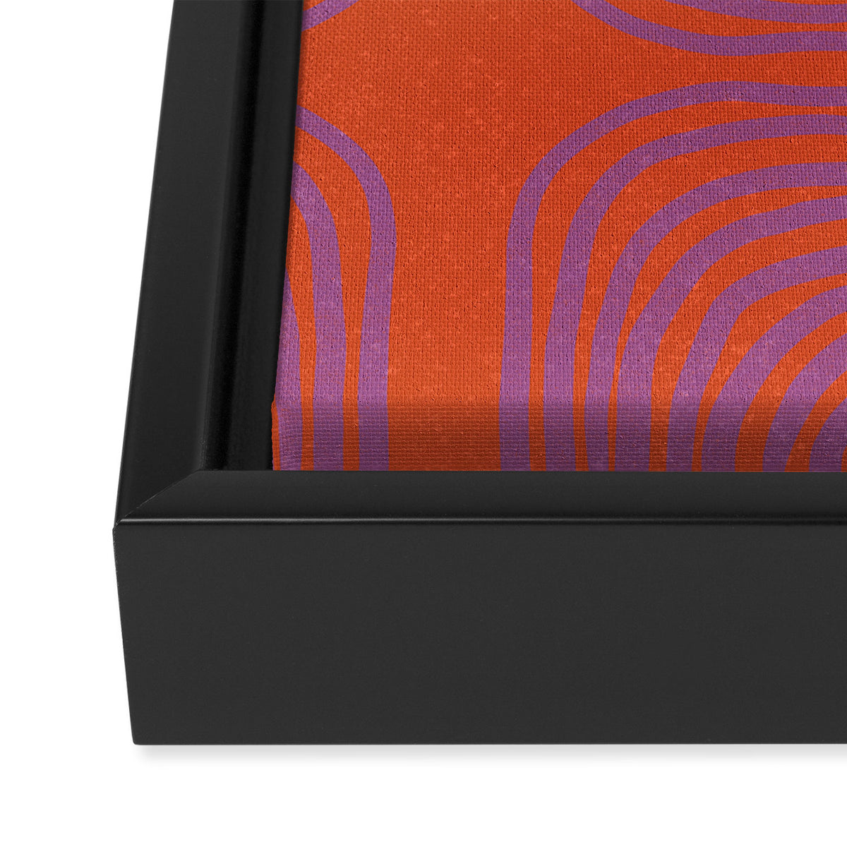 LISBOA, deep orange & plum Framed Canvas Print Gallery Image 3