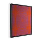LISBOA, deep orange & plum Framed Canvas Print Gallery Image 2