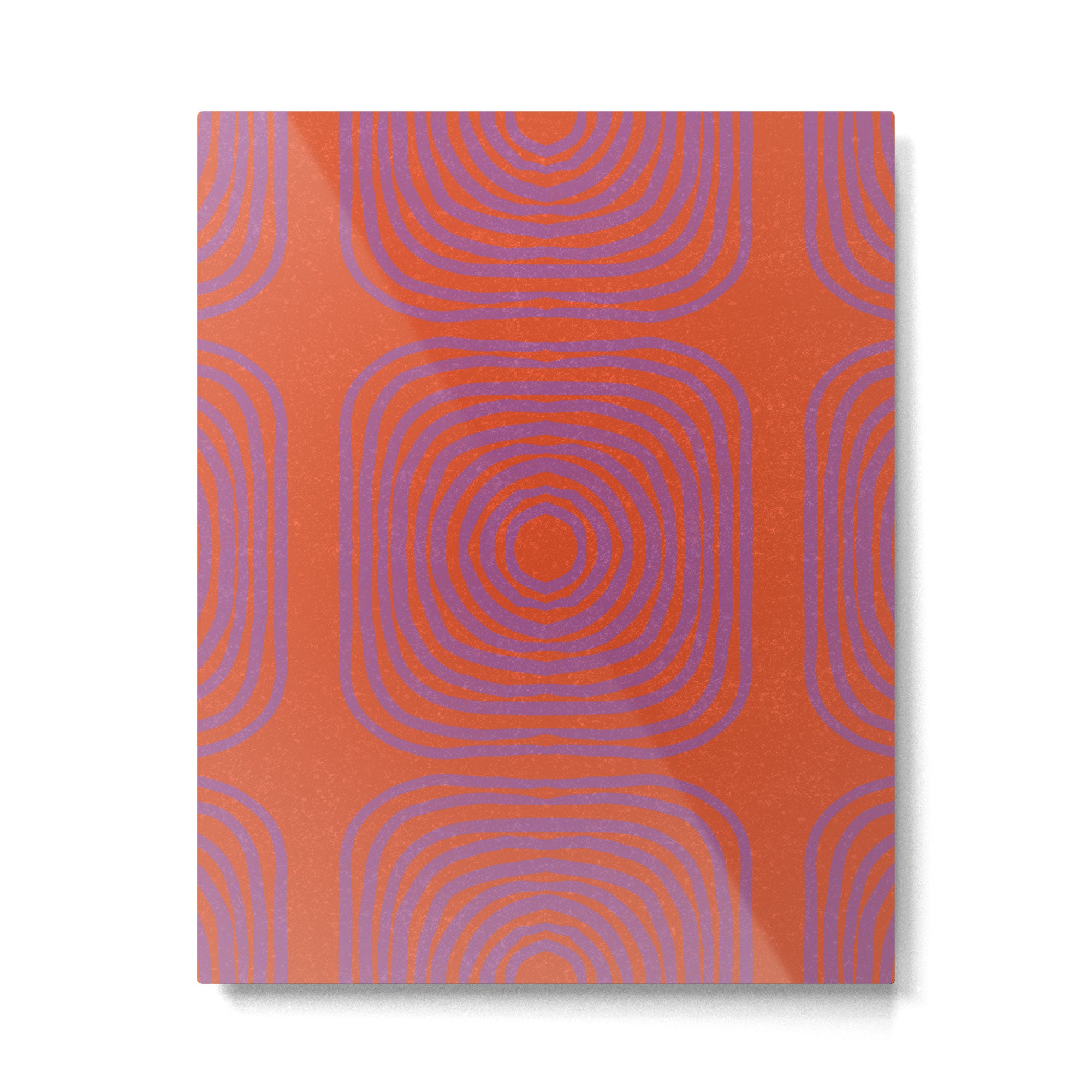 LISBOA, deep orange & plum Metal Print Gallery Image 6