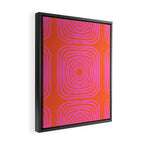 LISBOA, neon pink Framed Canvas Print Gallery Image 2