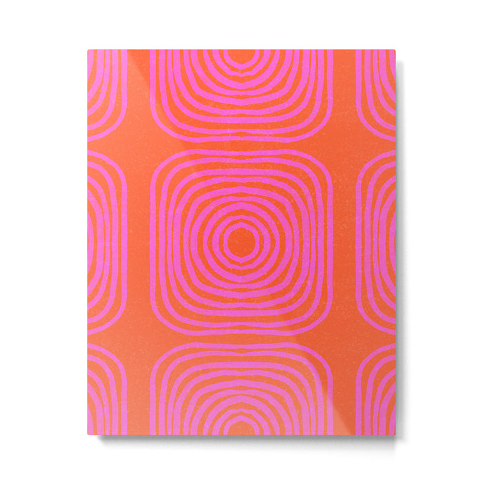 LISBOA, neon pink Metal Print Gallery Image 1