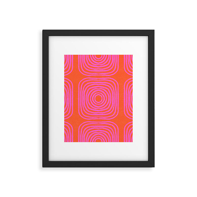 LISBOA, neon pink Framed Art Print Gallery Image 6