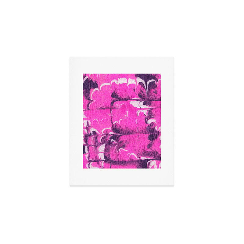 marble tie dye: bright pink Art Print Gallery Image 1
