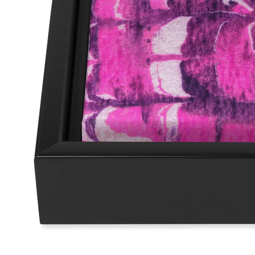 marble tie dye: bright pink Framed Canvas Print Gallery Image 3