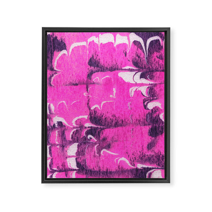 marble tie dye: bright pink Framed Canvas Print Gallery Image 1