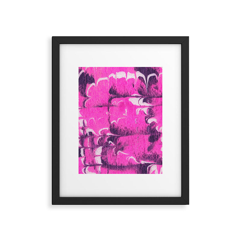 marble tie dye: bright pink Framed Art Print Gallery Image 6