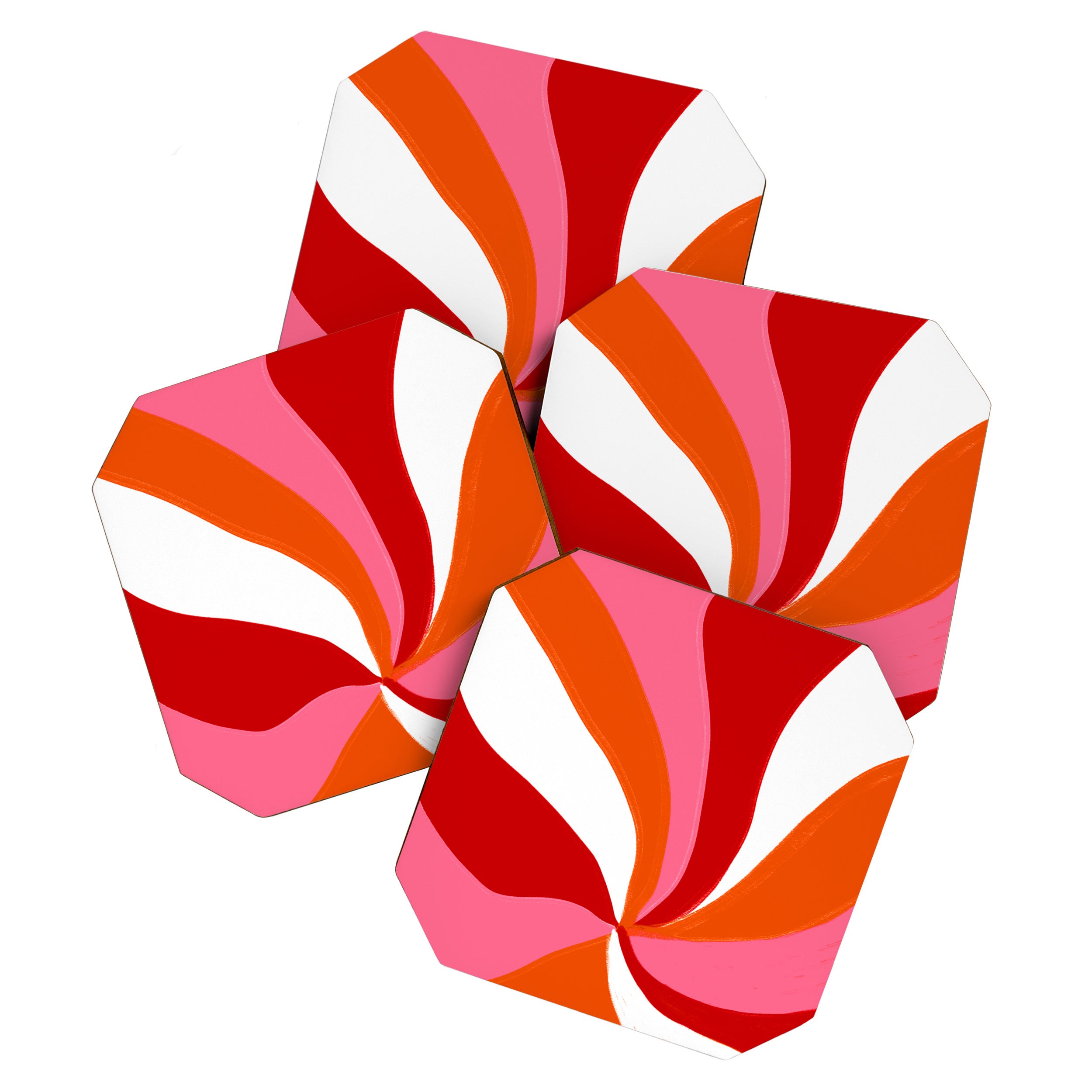 marlowe, pink & orange Coaster Gallery Image 1