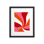 marlowe, pink & orange Framed Art Print Gallery Image 6