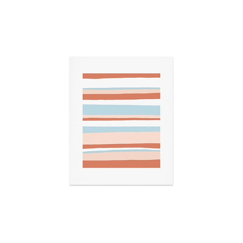 mesa, desert pastel stripes Art Print Gallery Image 1