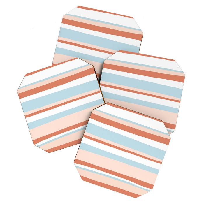 mesa, desert pastel stripes Coaster Gallery Image 1