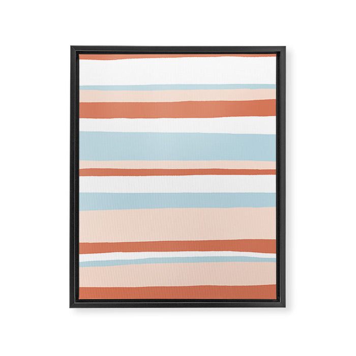 mesa, desert pastel stripes Framed Canvas Print Gallery Image 1