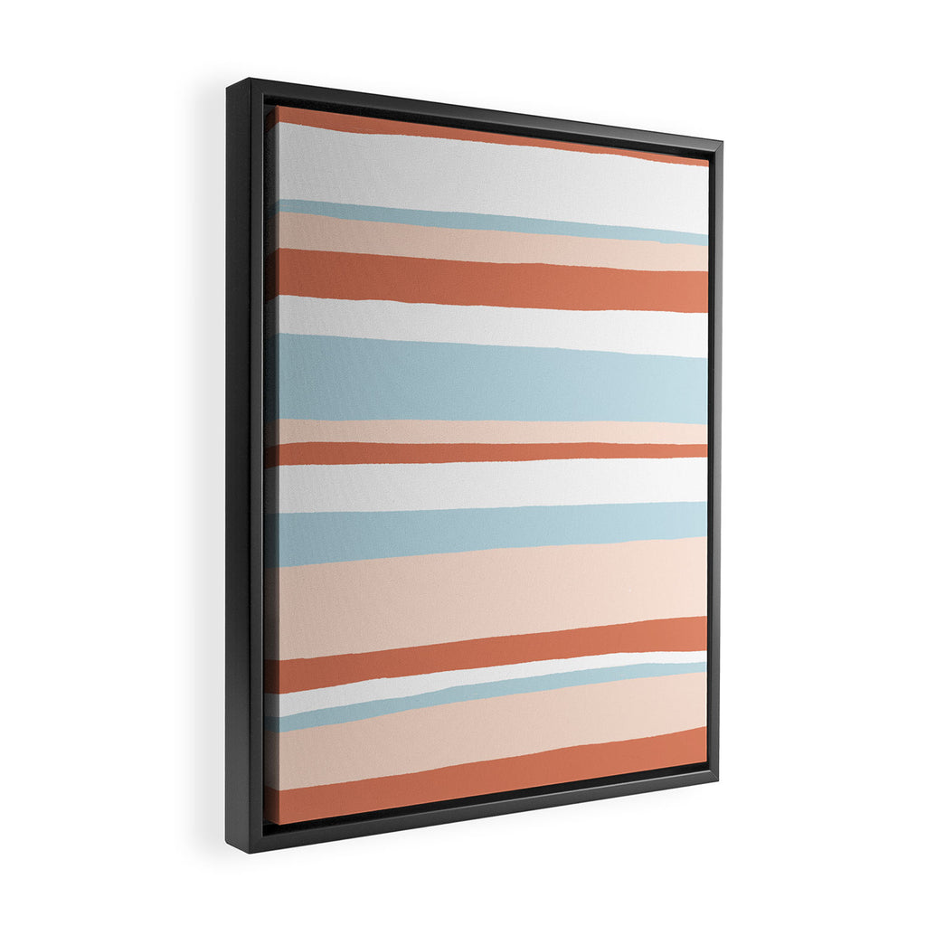 mesa, desert pastel stripes Framed Canvas Print Gallery Image 2